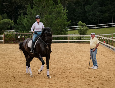 Susan and Gunnar at the Farm with Geyser